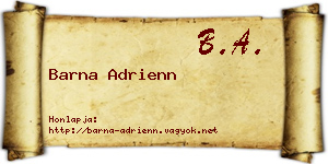 Barna Adrienn névjegykártya